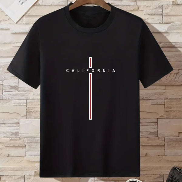 California Cross Printing Short Sleeve T-shirt