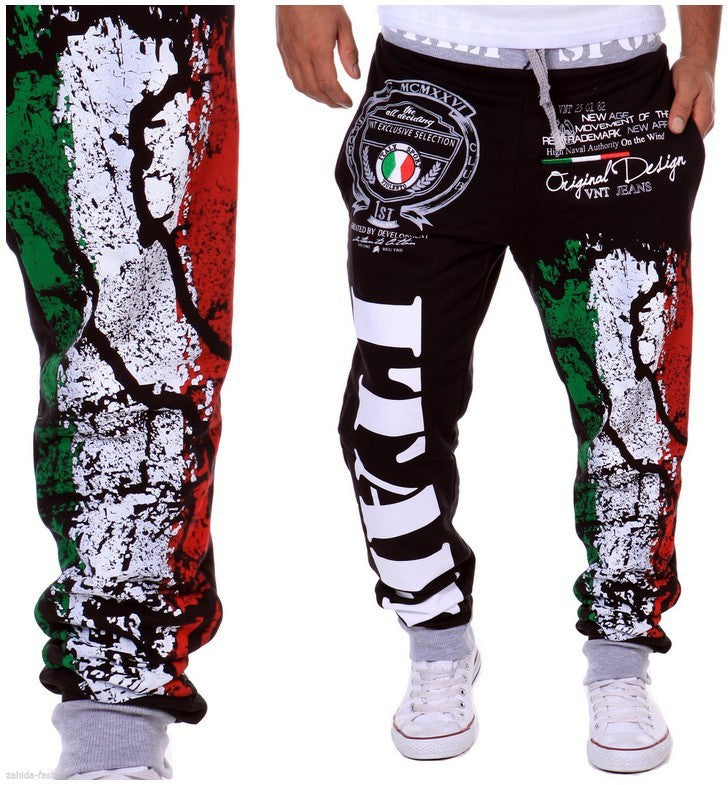 Men'S Casual Sports Pants Italian Flag