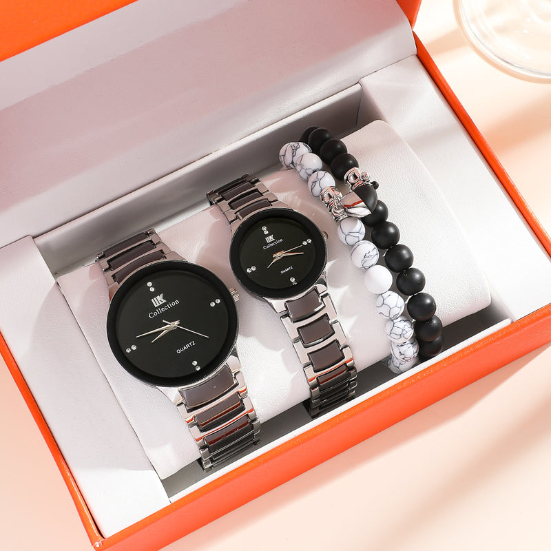 New Fashion Couple Matching Heart Bracelet And Watch