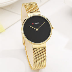 Fashion Quartz Women's Mesh Belt Business Pointer Watch