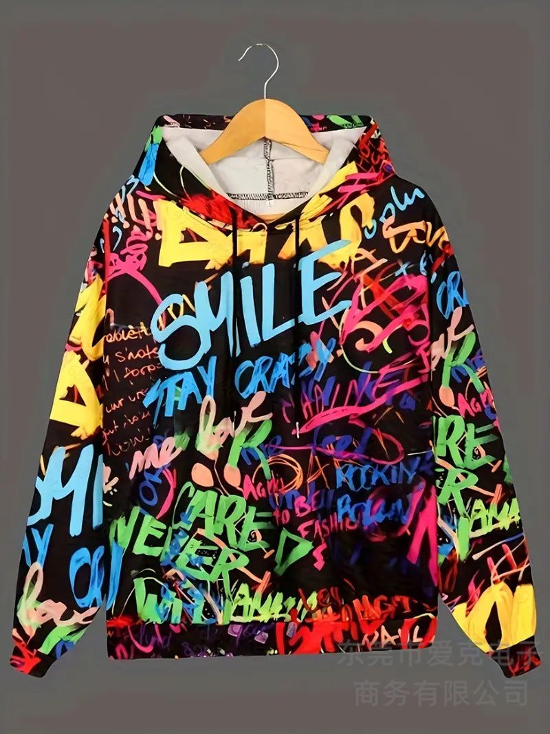 Loose Colorful Colors Fashion Hoodie