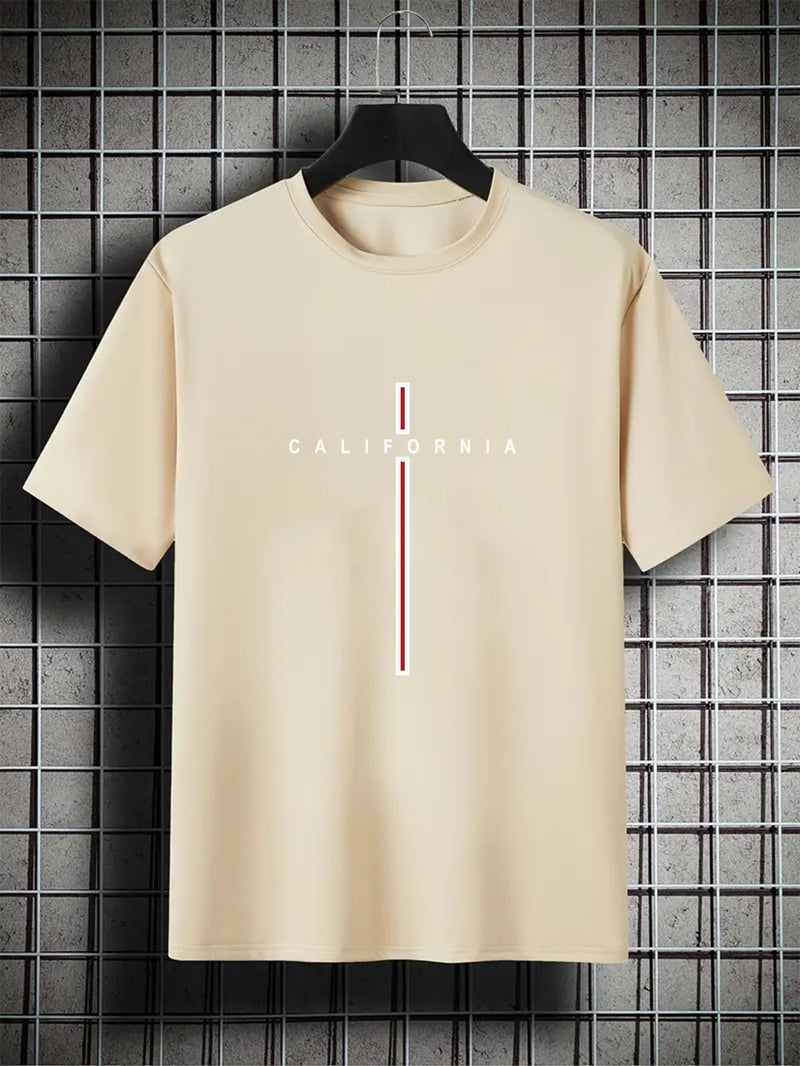 California Cross Printing Short Sleeve T-shirt