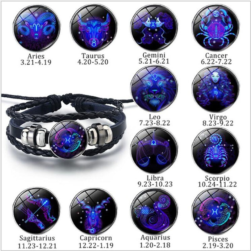 Braided Zodiac Bracelet  Design For Men Women Kids