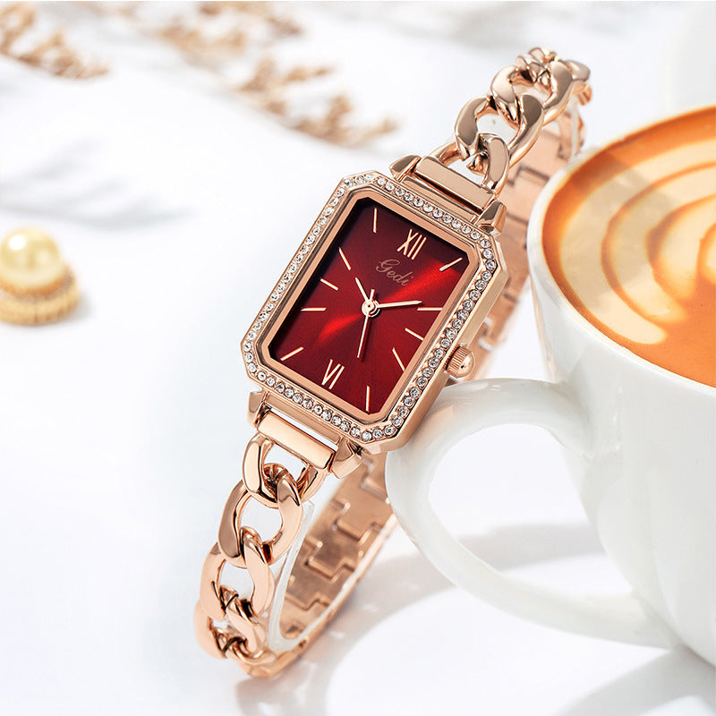 Luxury Watch With Small Rhinestone Demis