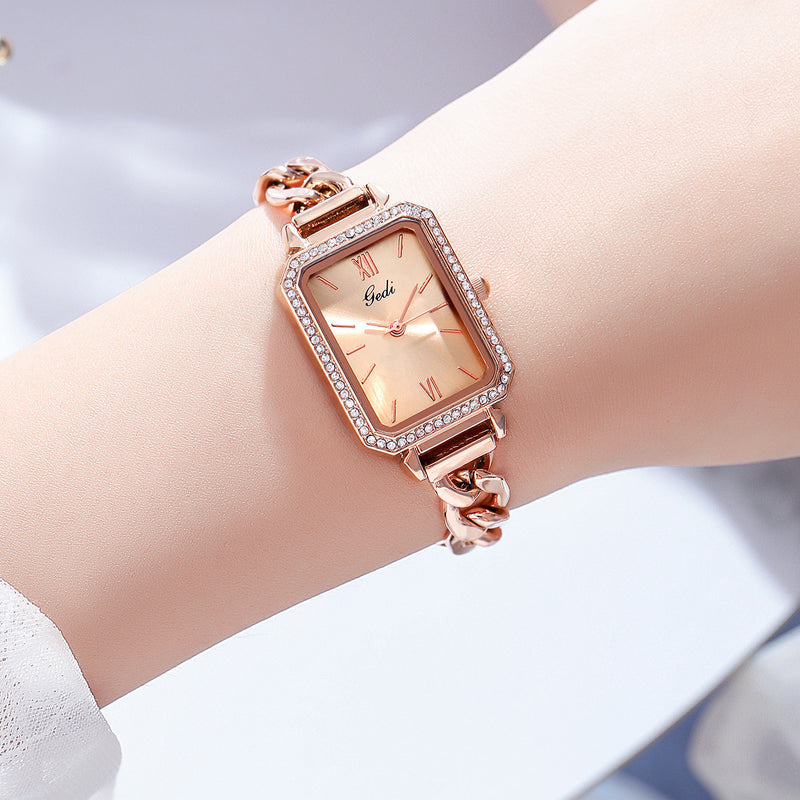 Luxury Watch With Small Rhinestone Demis