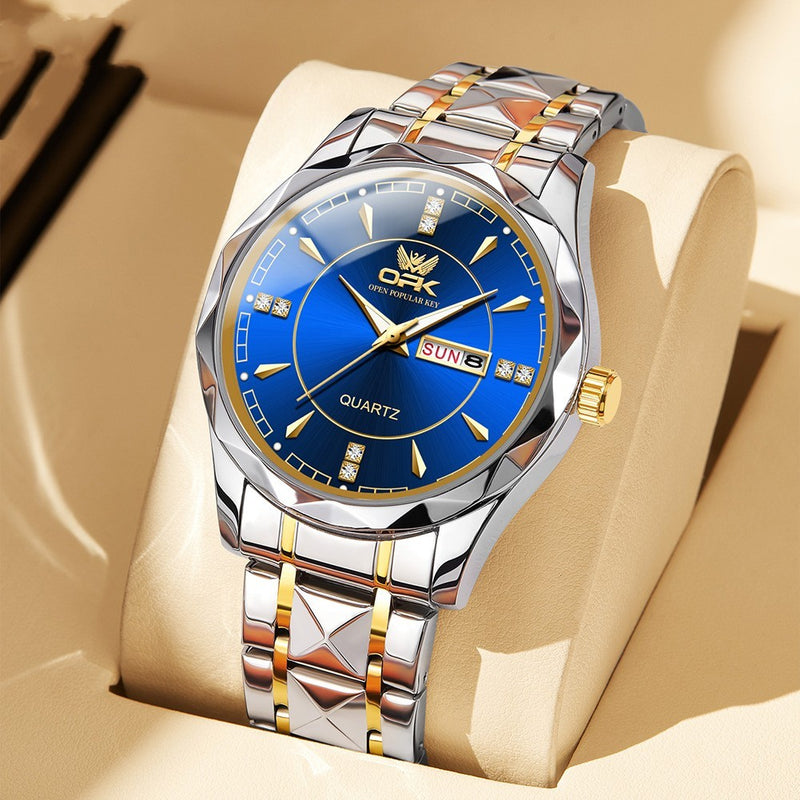 Fashion Business Calendar Waterproof Men's Watch