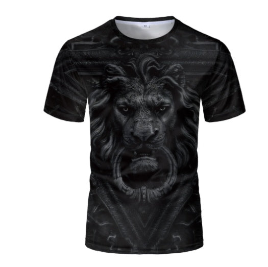 Lion Print T-Shirt Short Sleeve