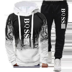 Sports Boss Hoodie Pants Suit