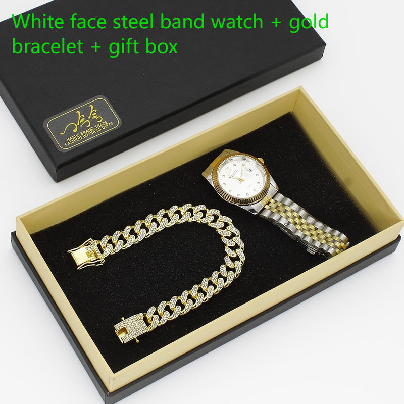 Men's Braclete Wristwatch Glassess Foreign Gift Box