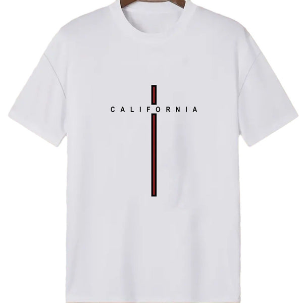 California Cross Printing Short Sleeve T-shirt