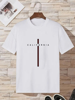 California Cross Printing Short Sleeve T-shirt