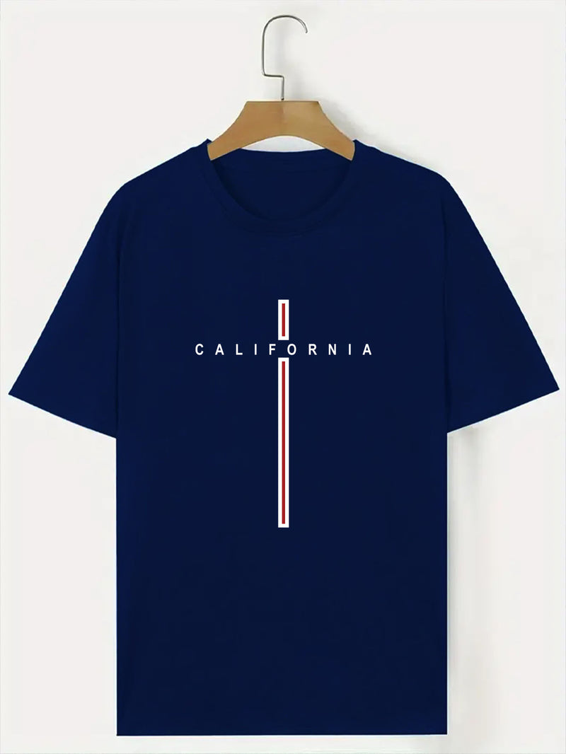 California Cross Printing Short Sleeve T-shirt